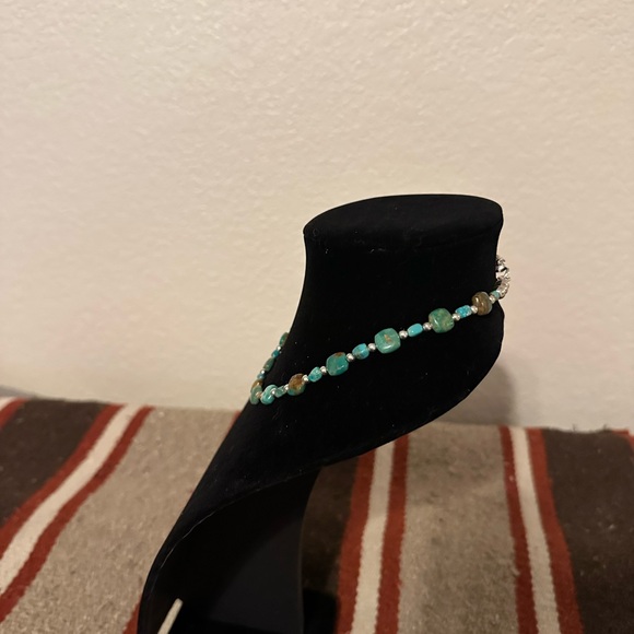 Hand Crafted Turquoise and Sterling Silver  Necklace by Unique Earth - Picture 2 of 3